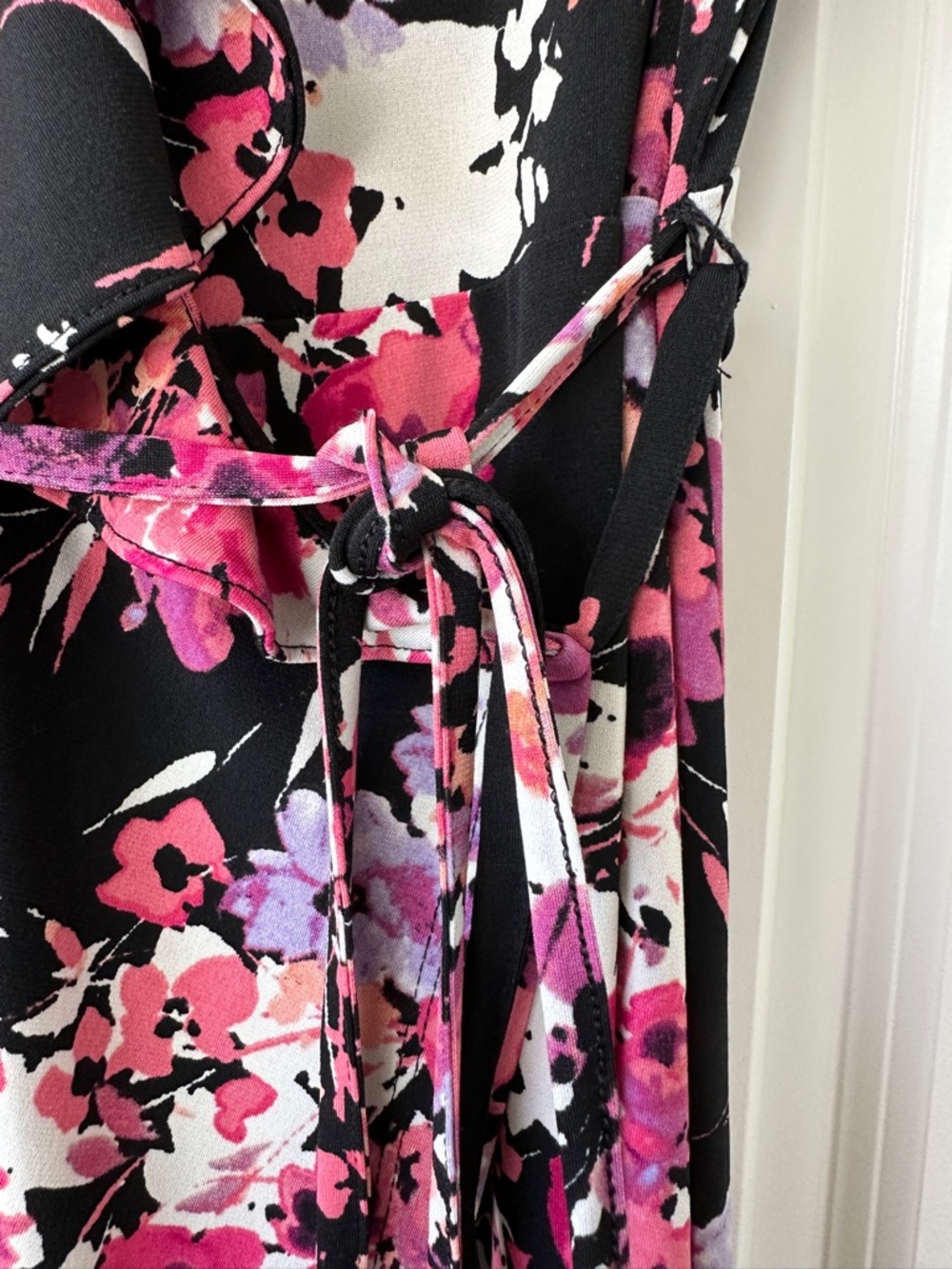 Apt. 9 Black Dress with Pink Floral Print - Picture 3 of 6